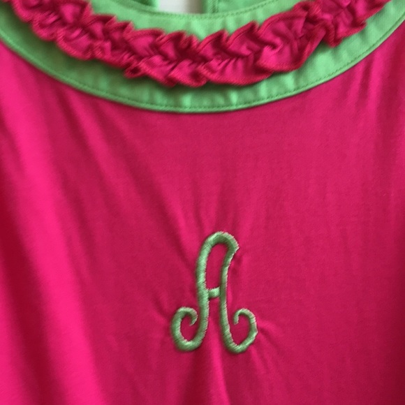 Hannah Andersson shift dress w/monogram A. Cute! - Picture 2 of 4